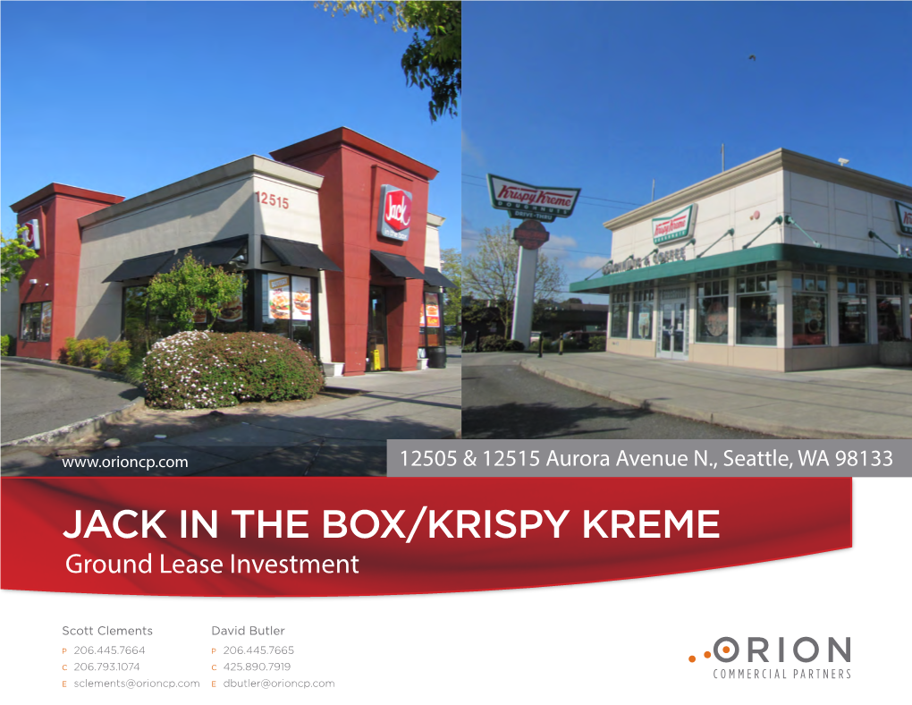 JACK in the BOX/KRISPY KREME Ground Lease Investment