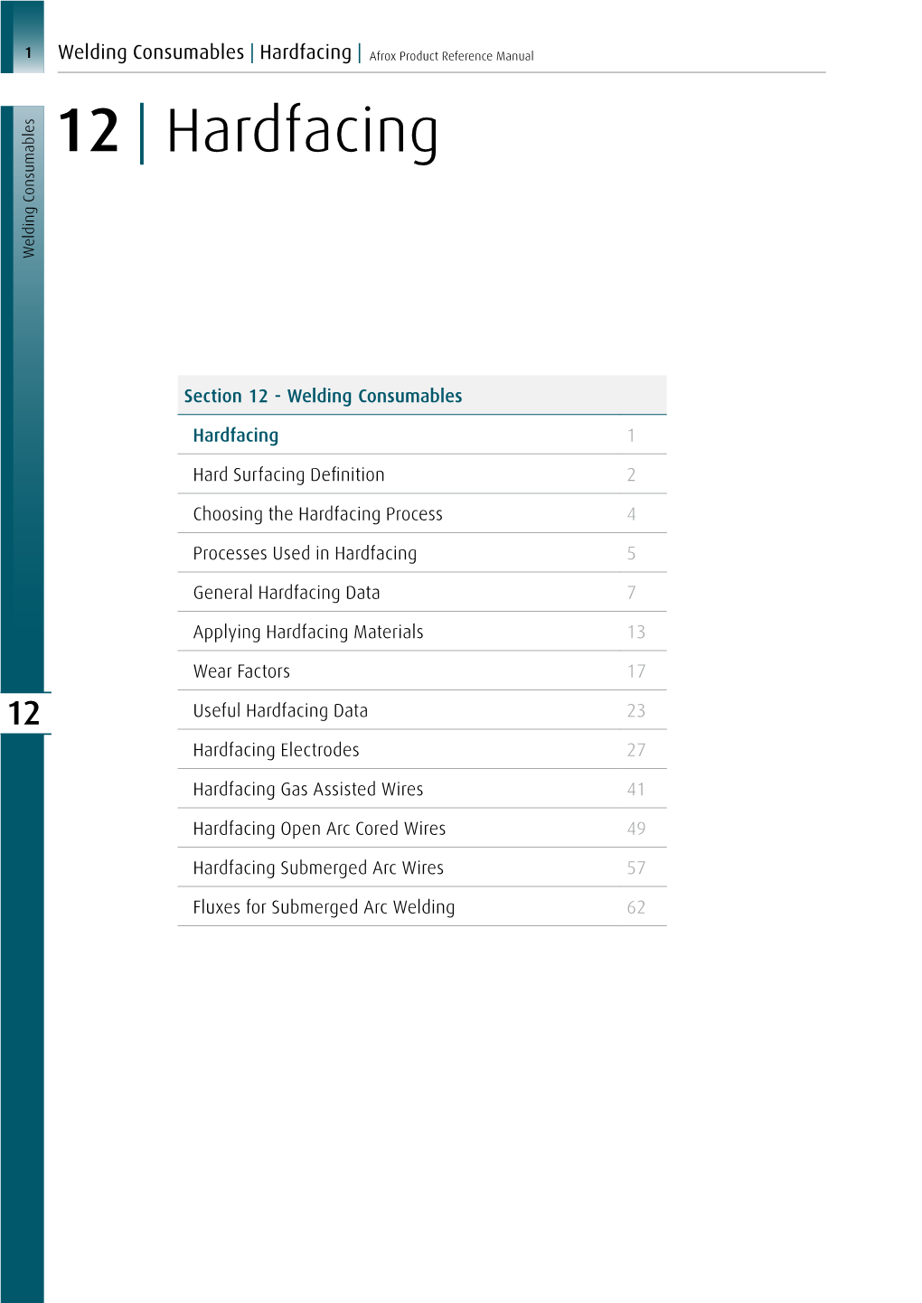 | Hardfacing 12 Welding Consumables Welding