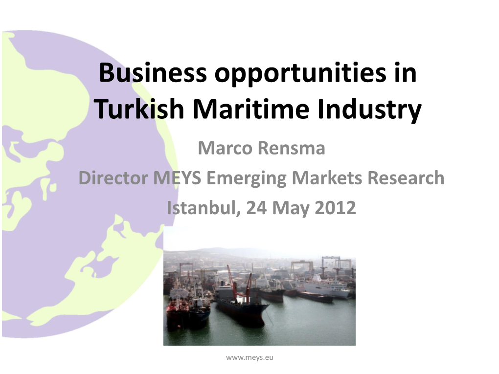Business Opportunities Turkish Maritime Industry