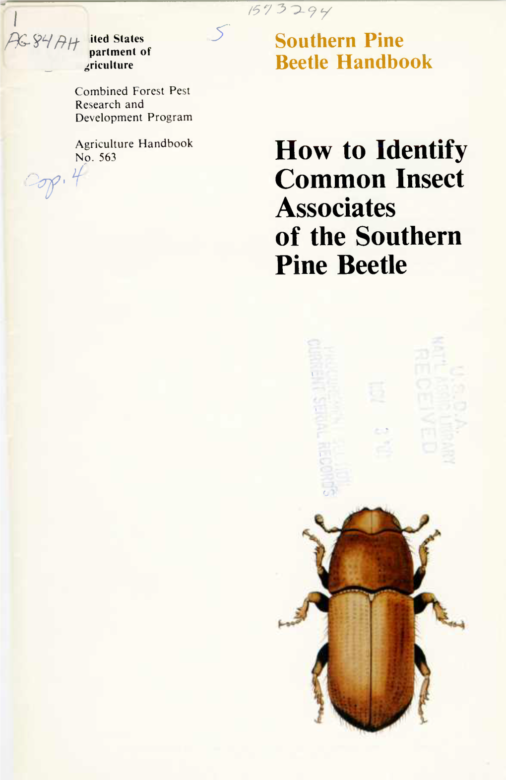 S a a How to Identify Common Insect Associates of the Southern Pine