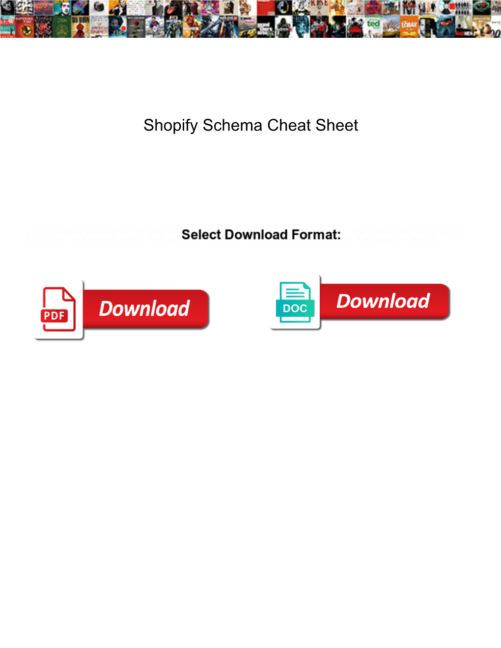 Shopify Schema Cheat Sheet