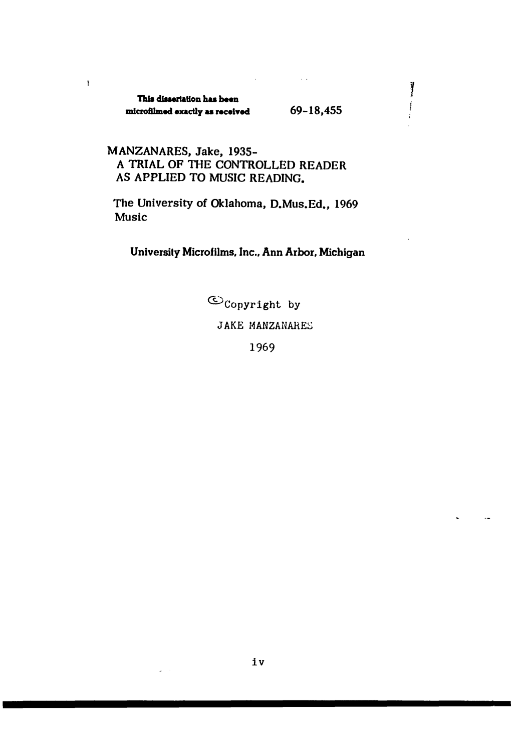 69-18455 MANZANARES, Jake, 1935