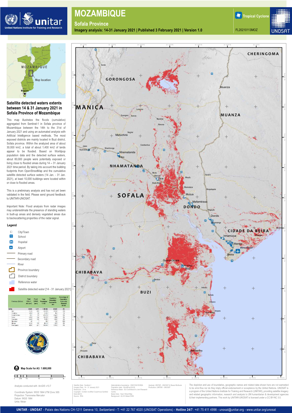 MOZAMBIQUE 5? Tropical Cyclone Sofala Province Imagery Analysis: 14-31 January 2021 | Published 3 February 2021 | Version 1.0 FL20210113MOZ