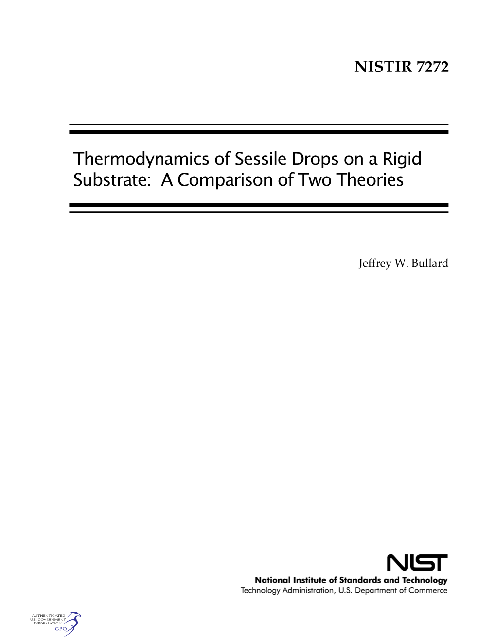Thermodynamics of Sessile Drops on a Rigid Substrate: a Comparison of Two Theories