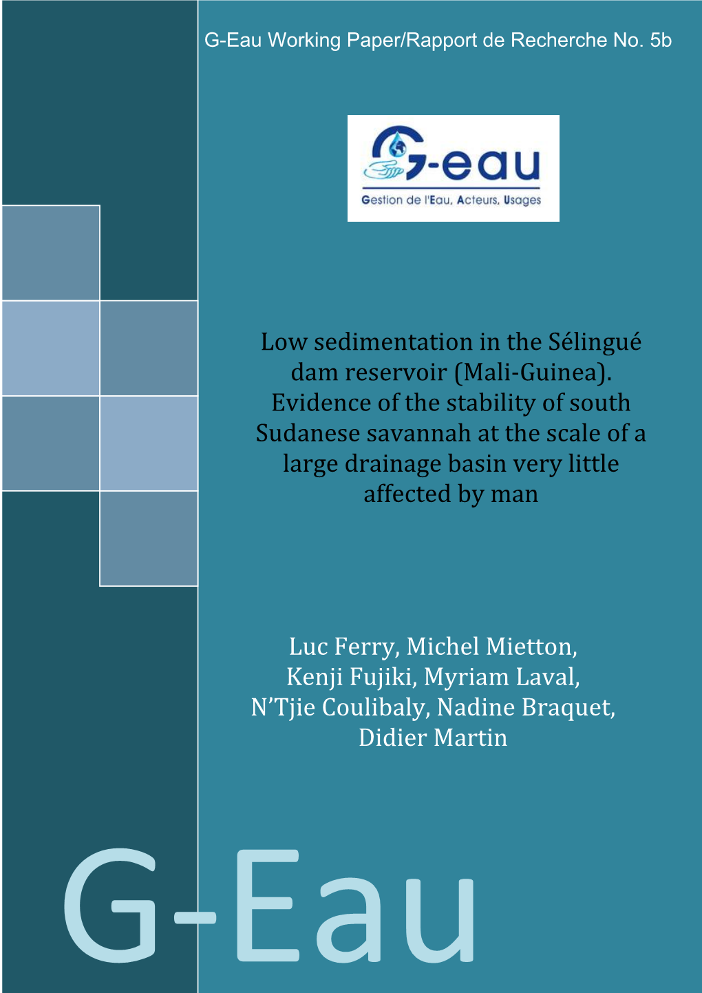 Low Sedimentation in the Sélingué Dam Reservoir (Mali-Guinea)