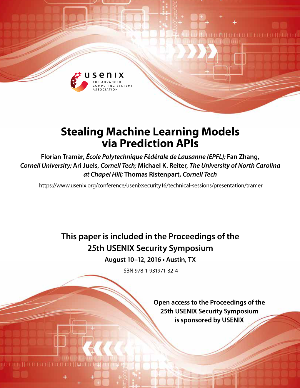 Stealing Machine Learning Models Via Prediction Apis
