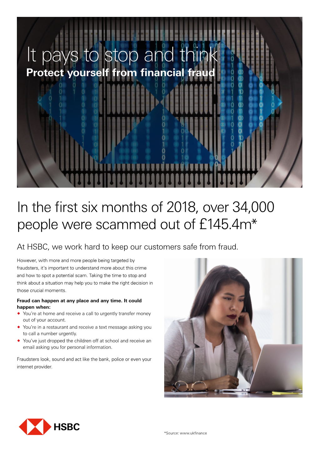 It Pays to Stop and Think Protect Yourself from Financial Fraud