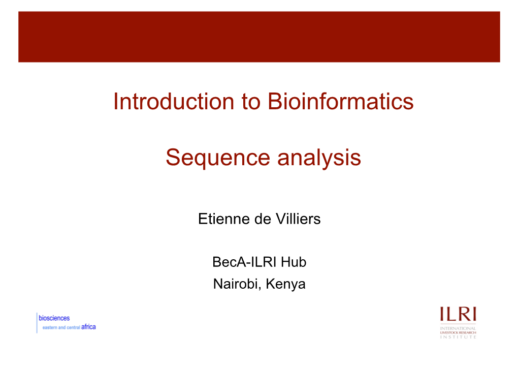 Sequence Analysis.Pdf