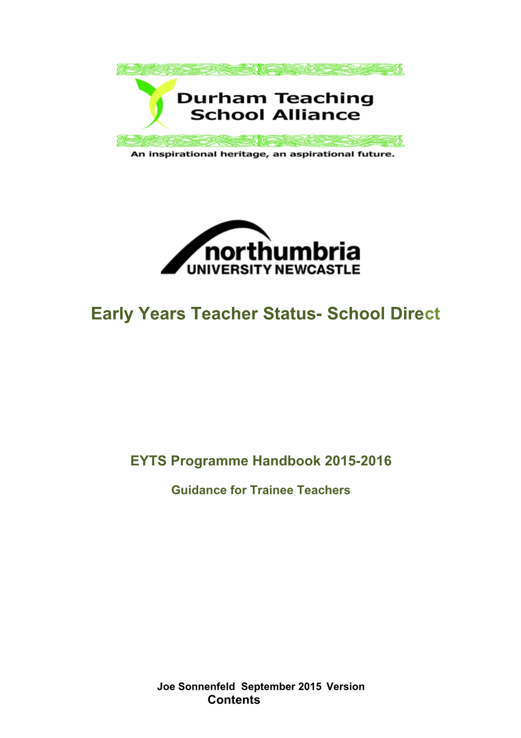 Early Years Teacher Status- School Direct