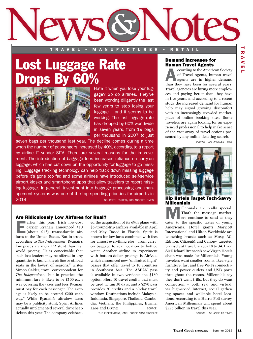 Lost Luggage Rate Drops By