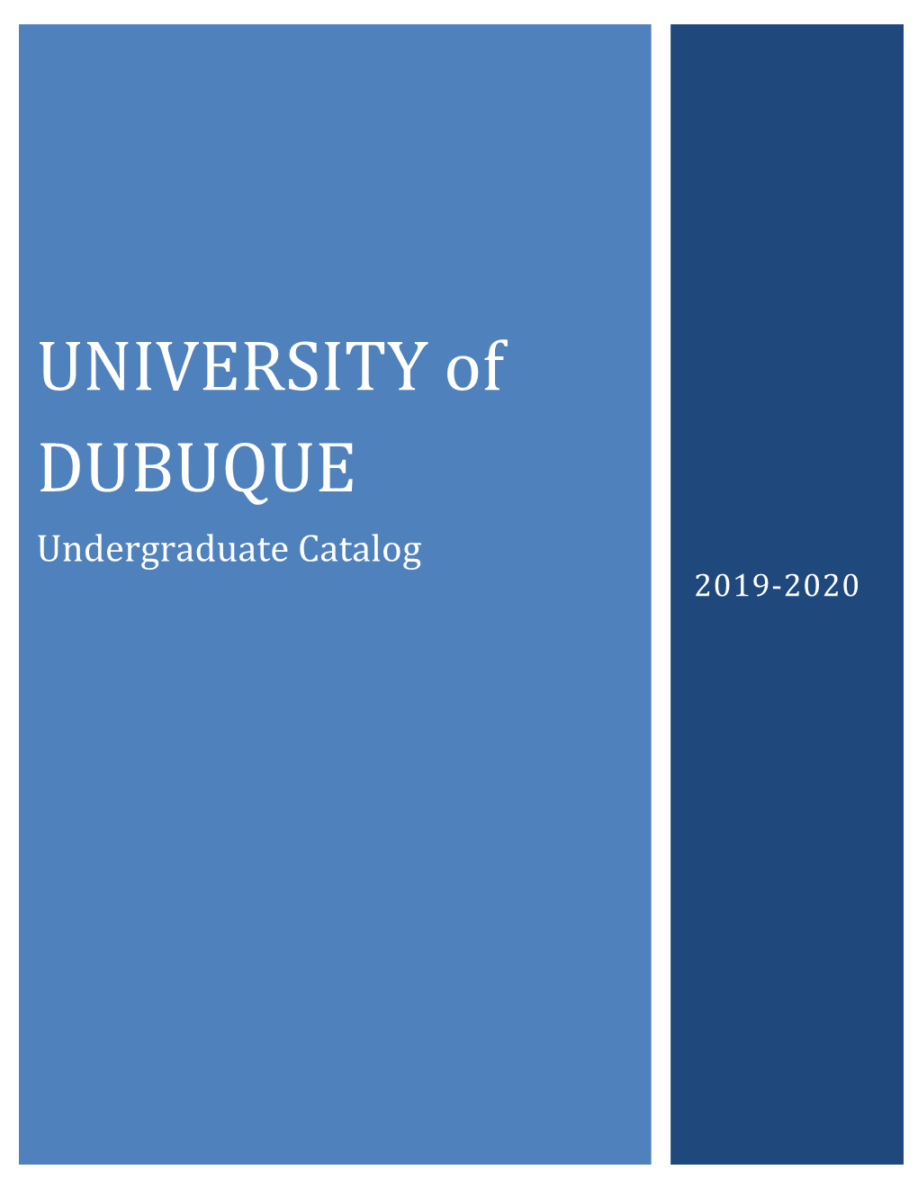 Undergraduate Catalog 2019-2020