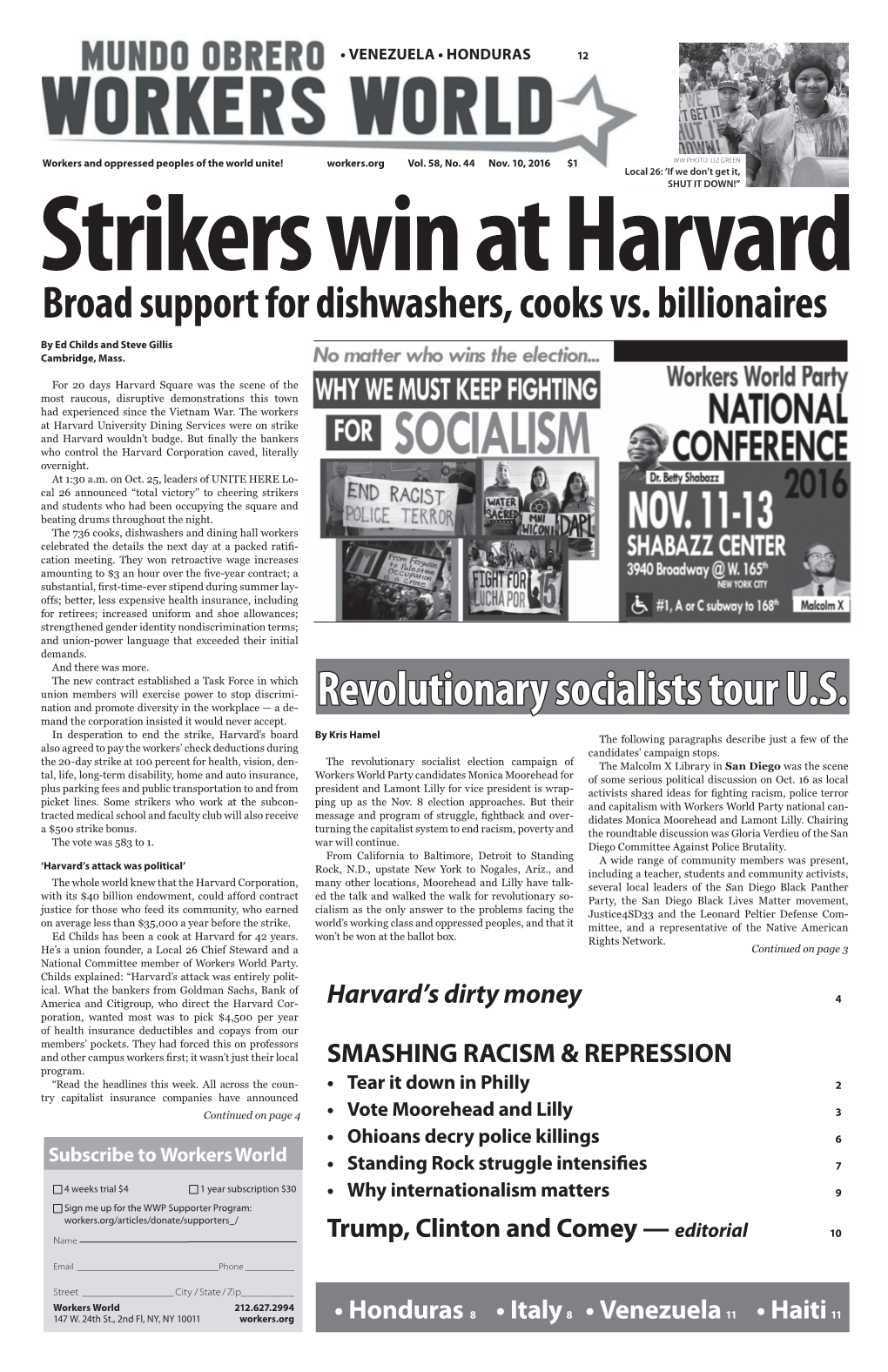 Revolutionary Socialists Tour U.S. Mand the Corporation Insisted It Would Never Accept