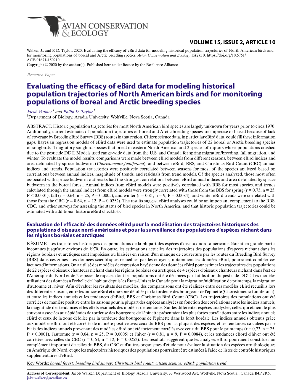 Evaluating the Efficacy of Ebird Data for Modeling Historical Population Trajectories of North American Birds and for Monitoring