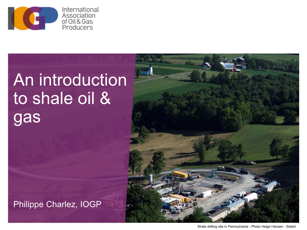 An Introduction to Shale Oil &