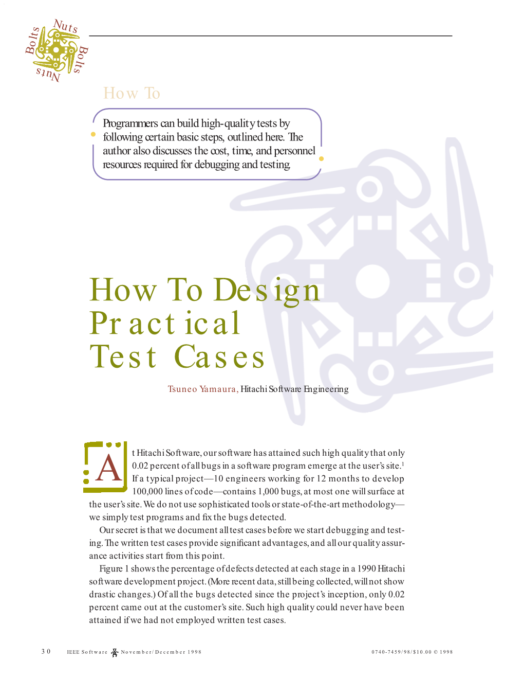 How to Design Practical Test Cases