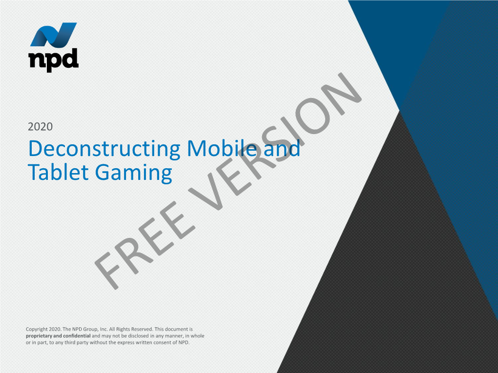 Mobile and Tablet Gaming Report 2020