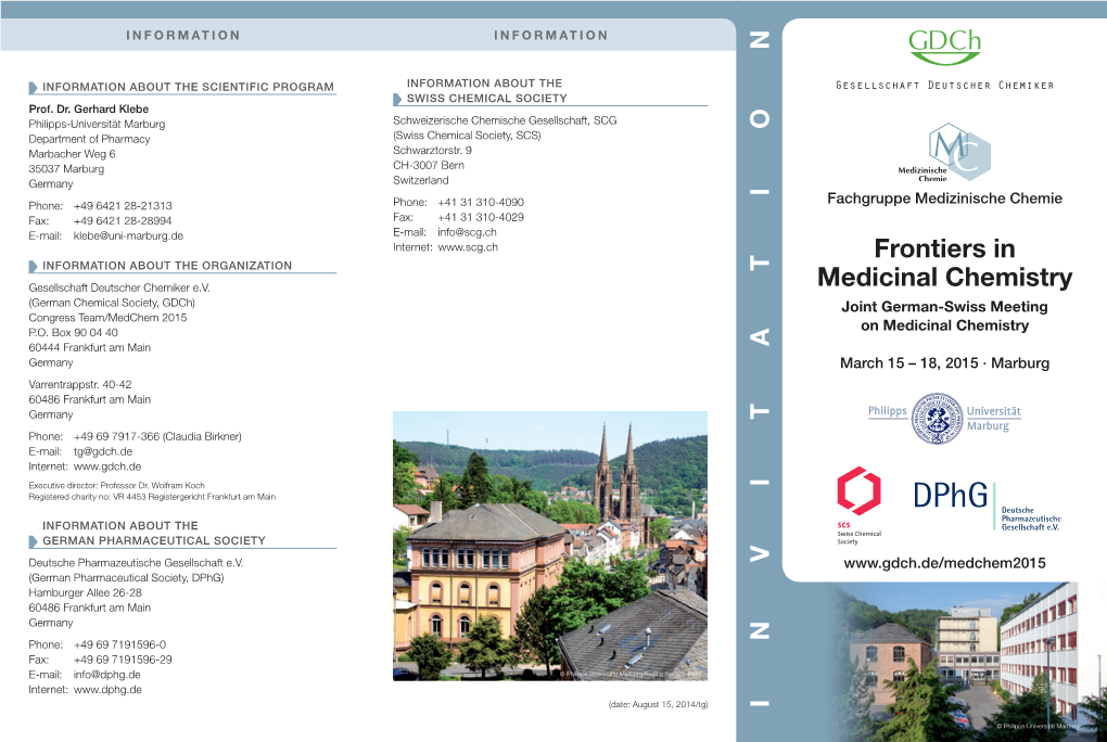 Frontiers in Medicinal Chemistry Invit a Tion