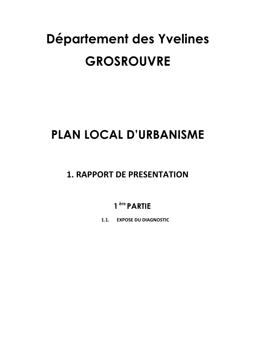 Département Des Yvelines GROSROUVRE