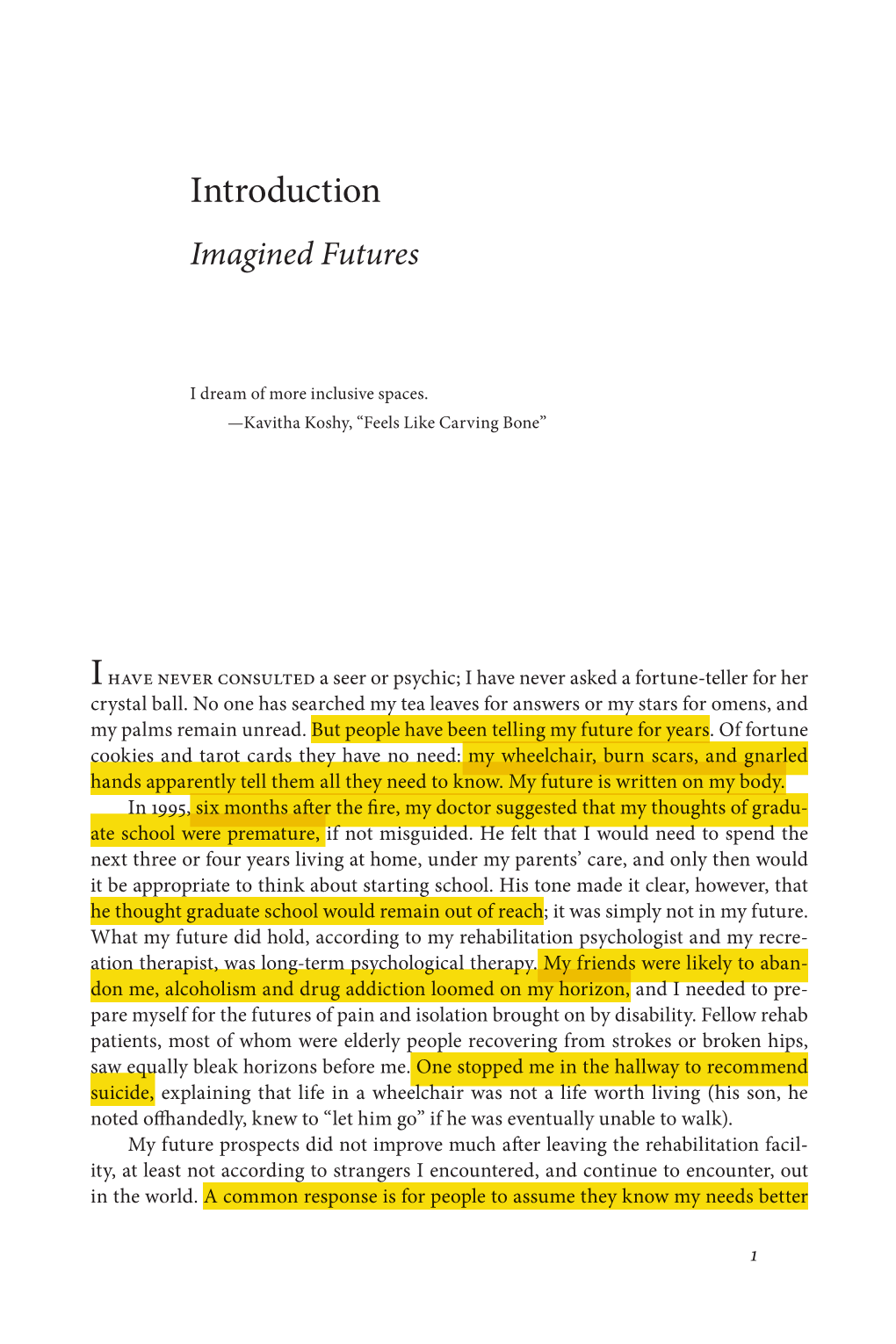 Introduction Imagined Futures