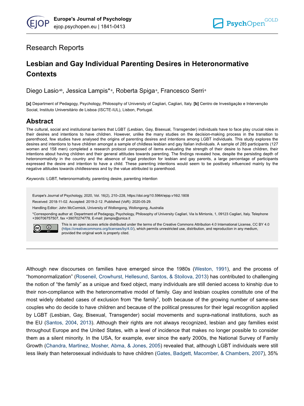 Lesbian and Gay Individual Parenting Desires in Heteronormative Contexts