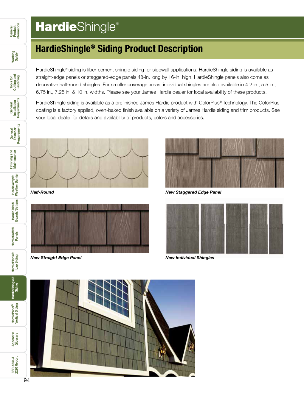 Hardieshingle® Siding Product Description Safely Working Working