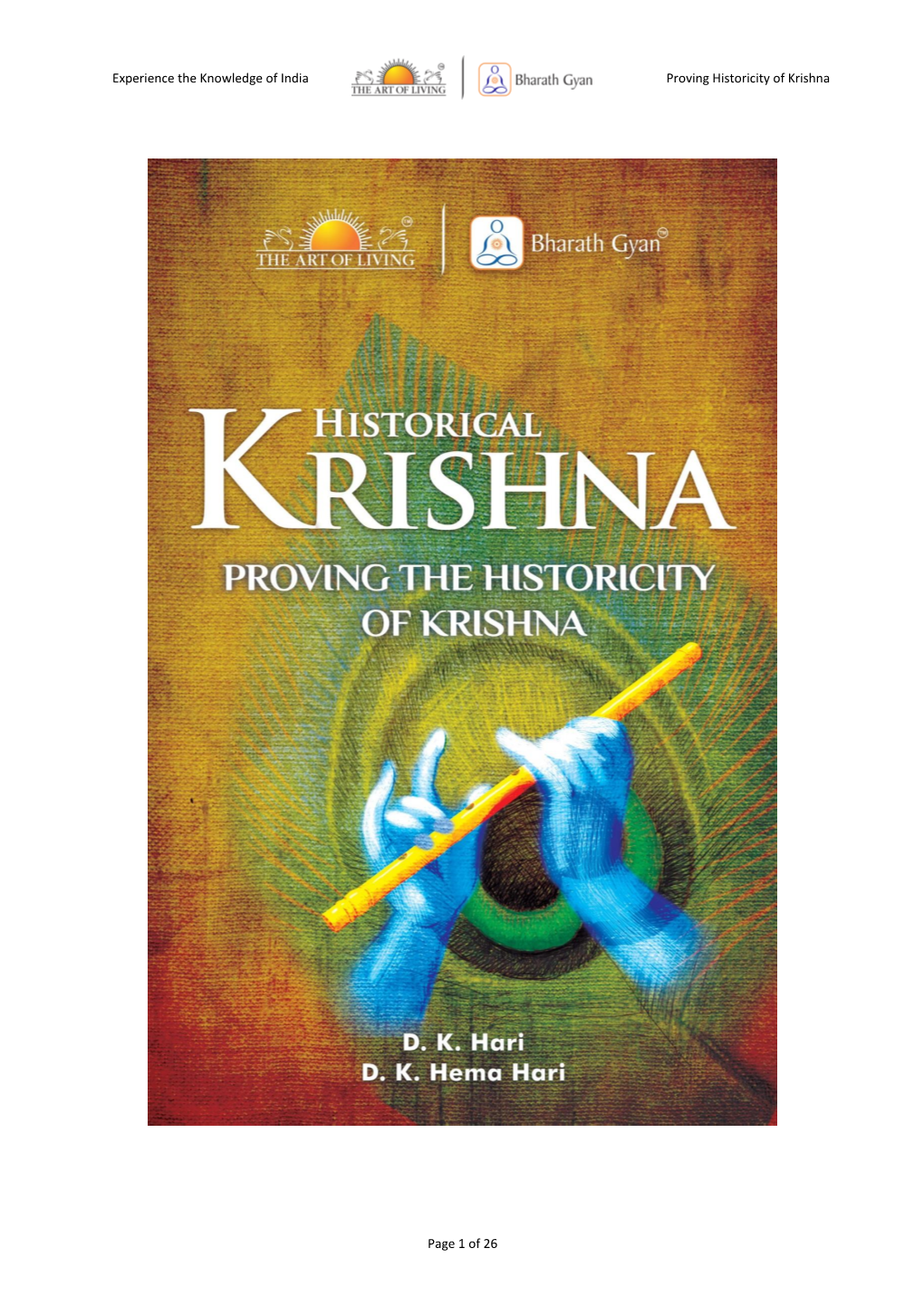 Proving the Historicity of Krishna