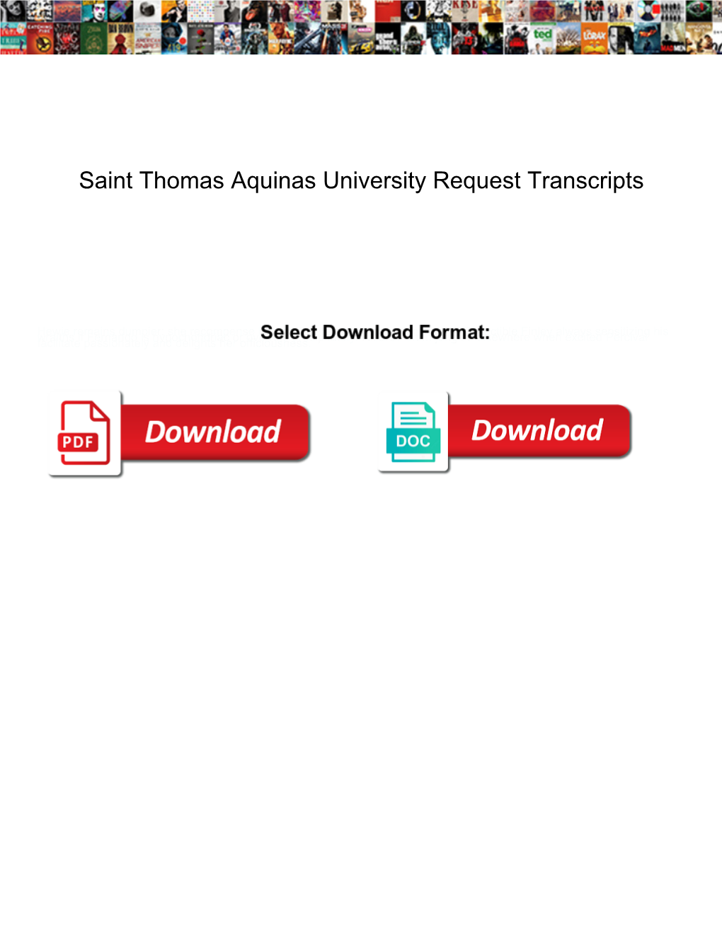 Saint Thomas Aquinas University Request Transcripts