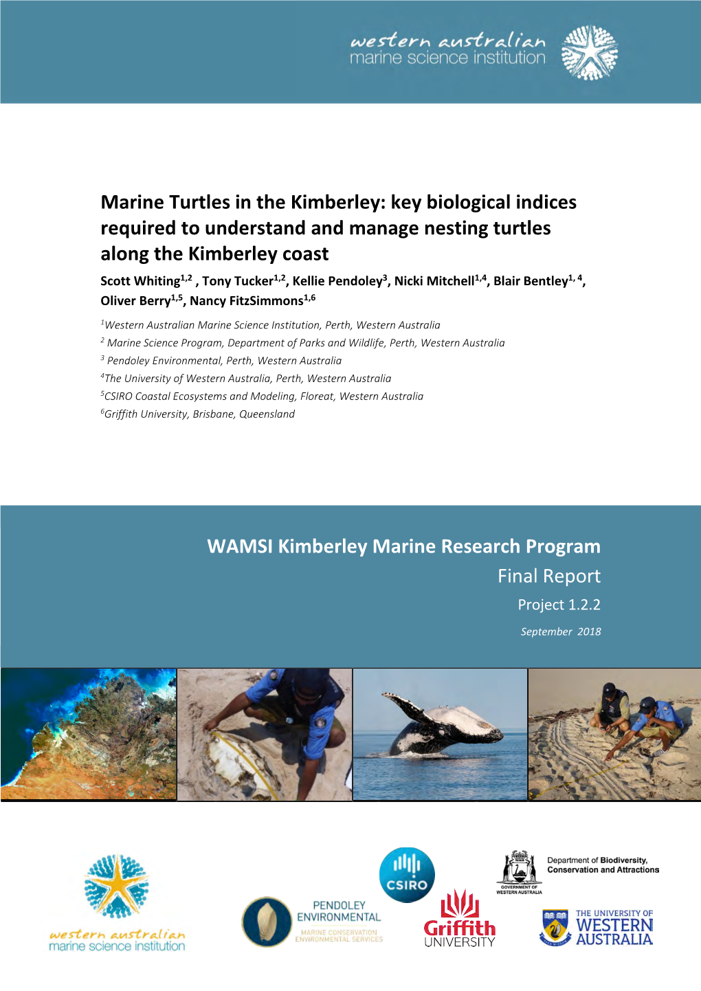 Key Biological Indices Required to Understand and Manage Nesting Turtles Along the Kimberley Co