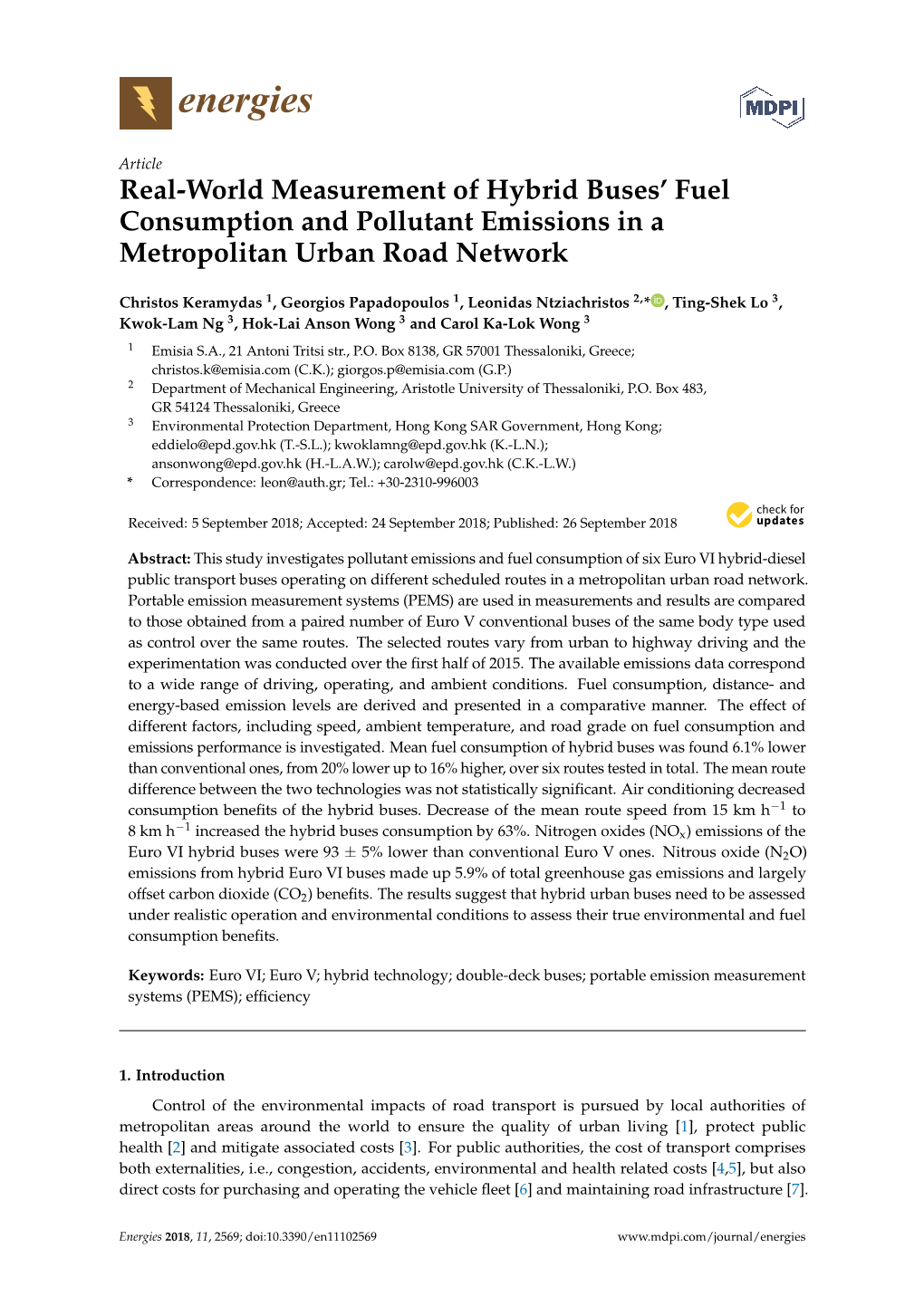 Real-World Measurement of Hybrid Buses' Fuel Consumption And