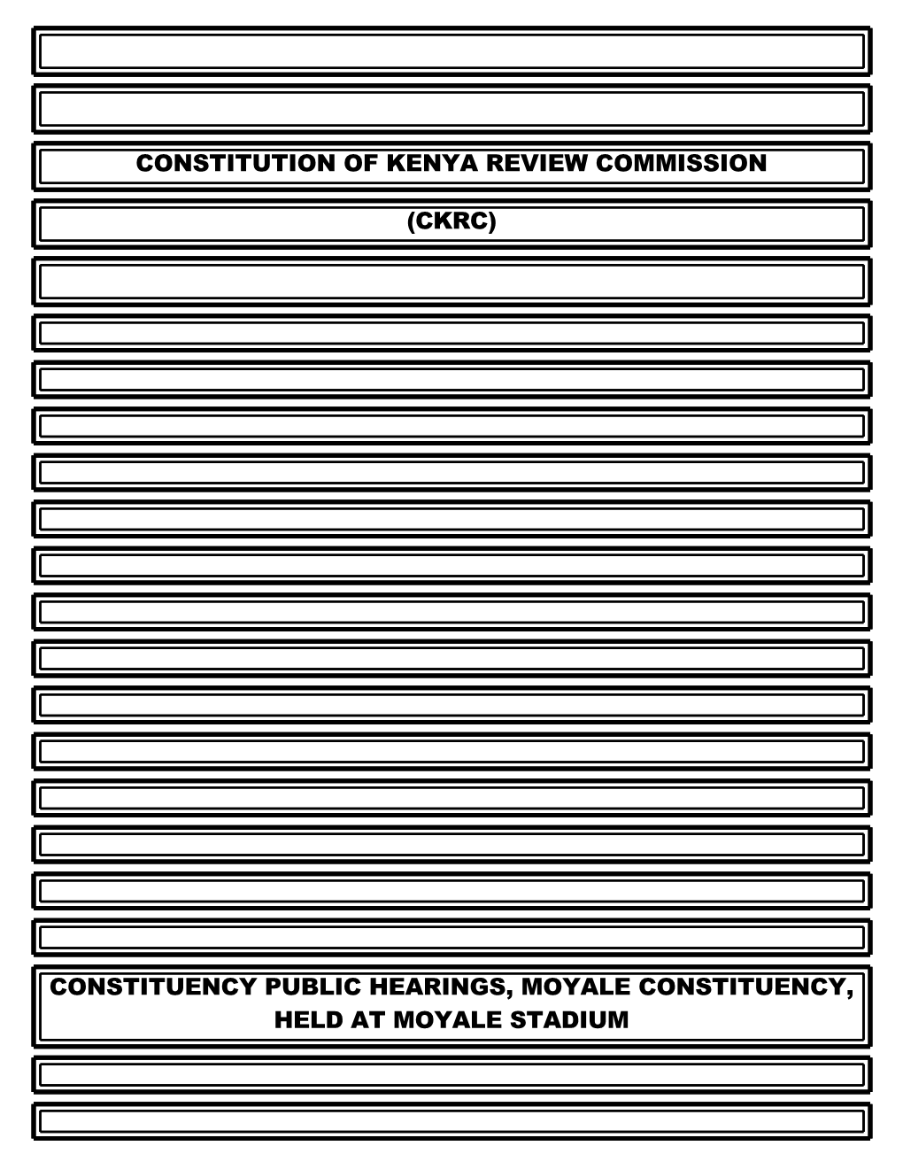 Constitution of Kenya Review Commission