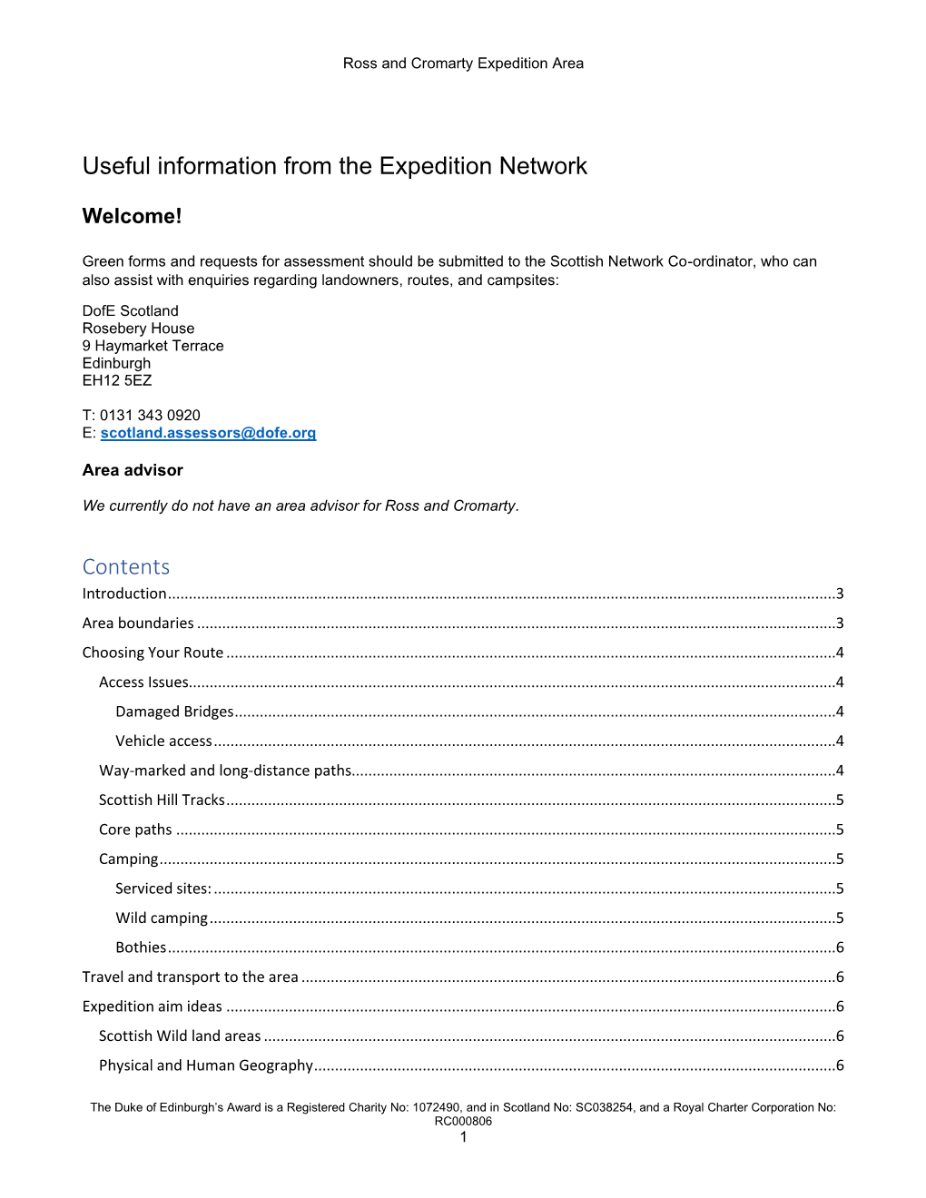 Ross and Cromarty Information Pack