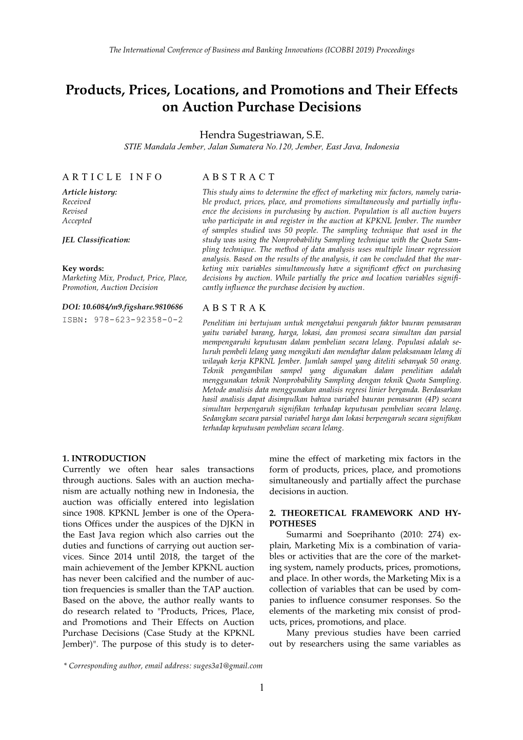 Products, Prices, Locations, and Promotions and Their Effects on Auction Purchase Decisions