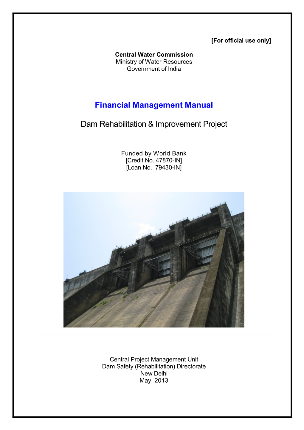 Financial Management Manual Dam Rehabilitation & Improvement Project