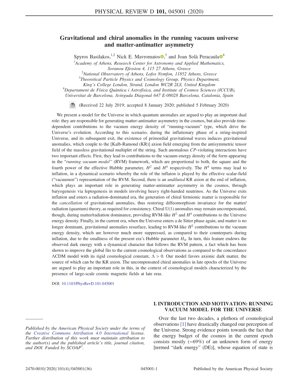 Gravitational and Chiral Anomalies in the Running Vacuum Universe and Matter-Antimatter Asymmetry