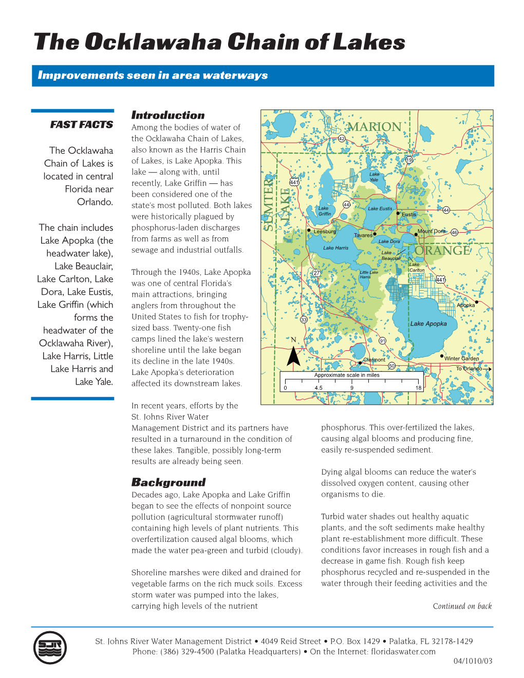 The Ocklawaha Chain of Lakes