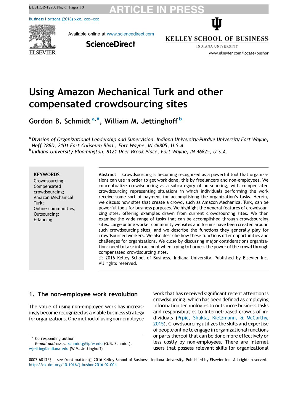 Using Amazon Mechanical Turk and Other Compensated Crowdsourcing Sites