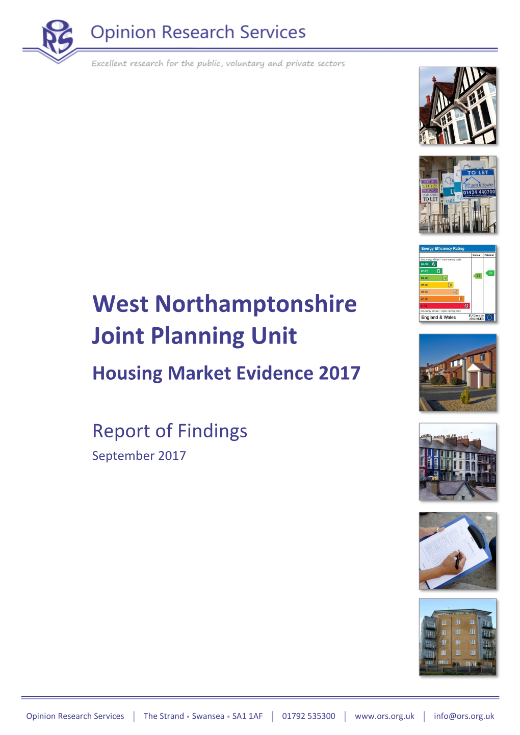West Northamptonshire Joint Planning Unit Housing Market Evidence 2017