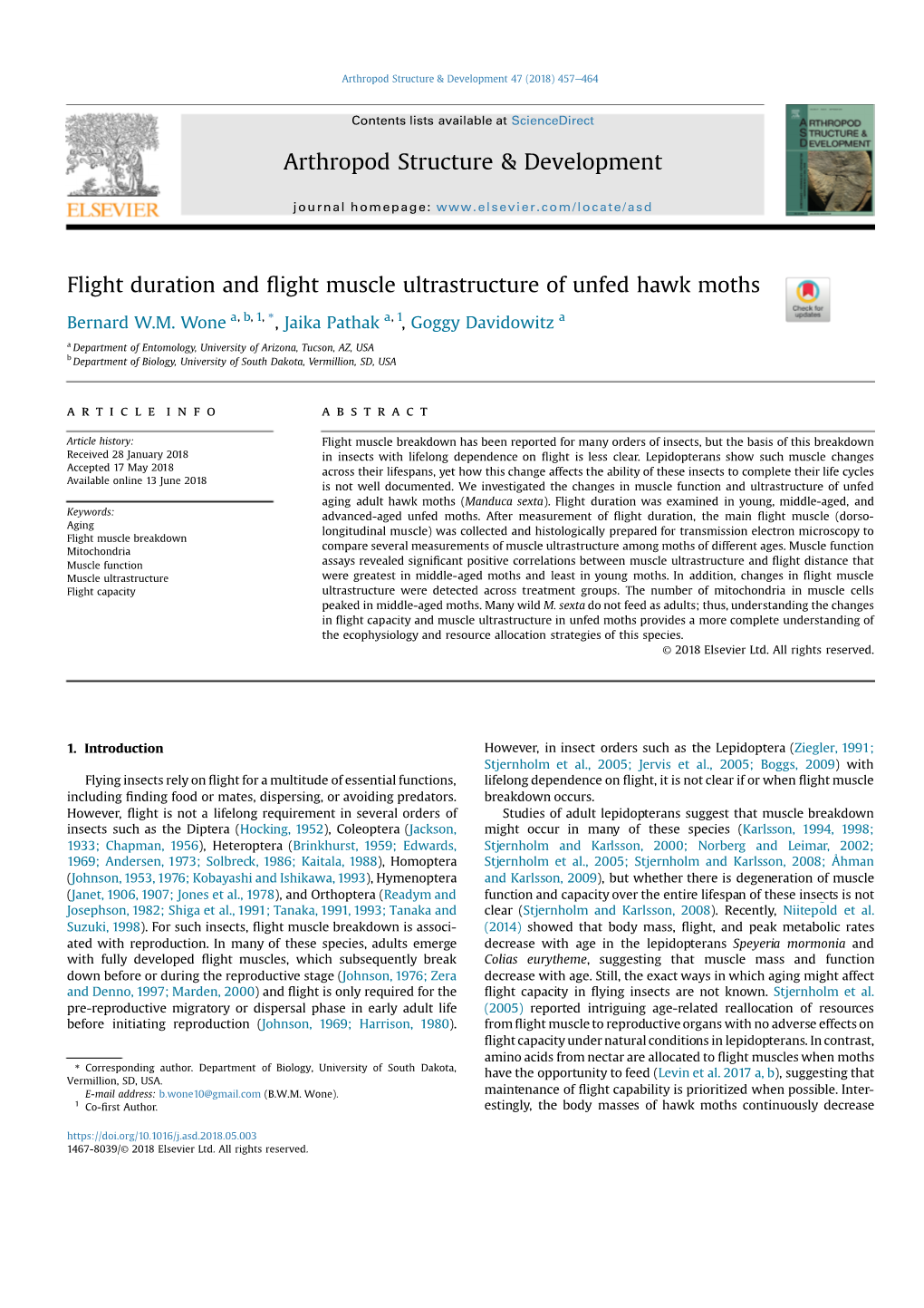 Flight Duration and Flight Muscle Ultrastructure of Unfed Hawk Moths