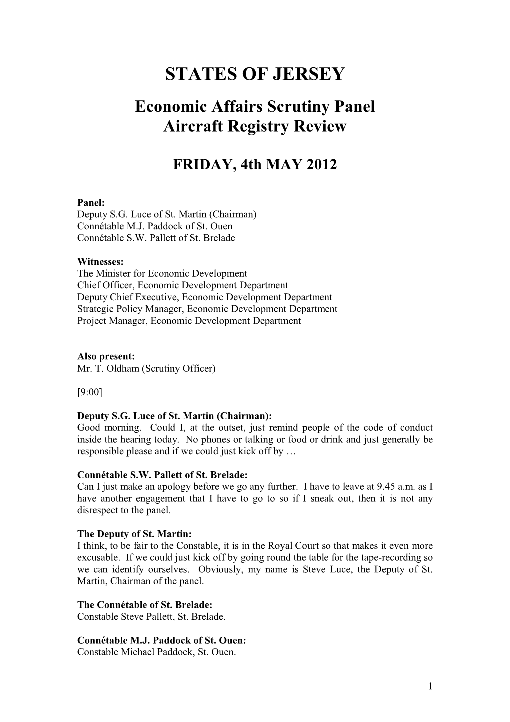 Aircraft Registry Review
