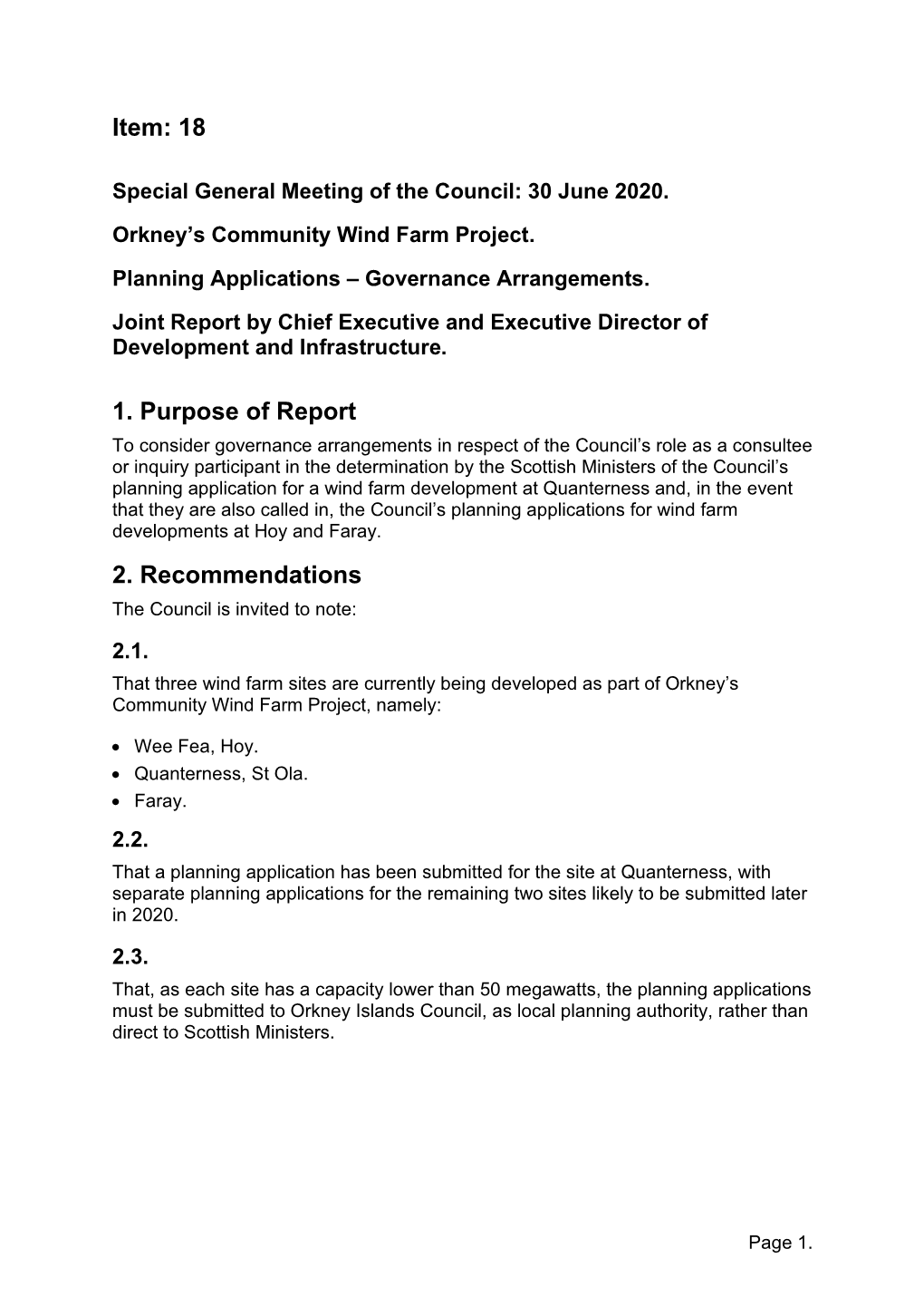 Orkney's Community Wind Farm Project