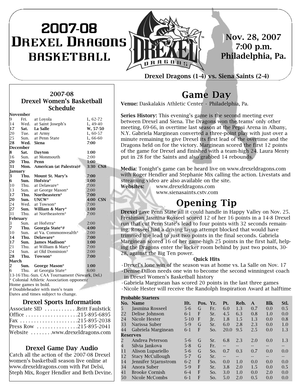 0708Game Notes-Women-Siena.Qxp