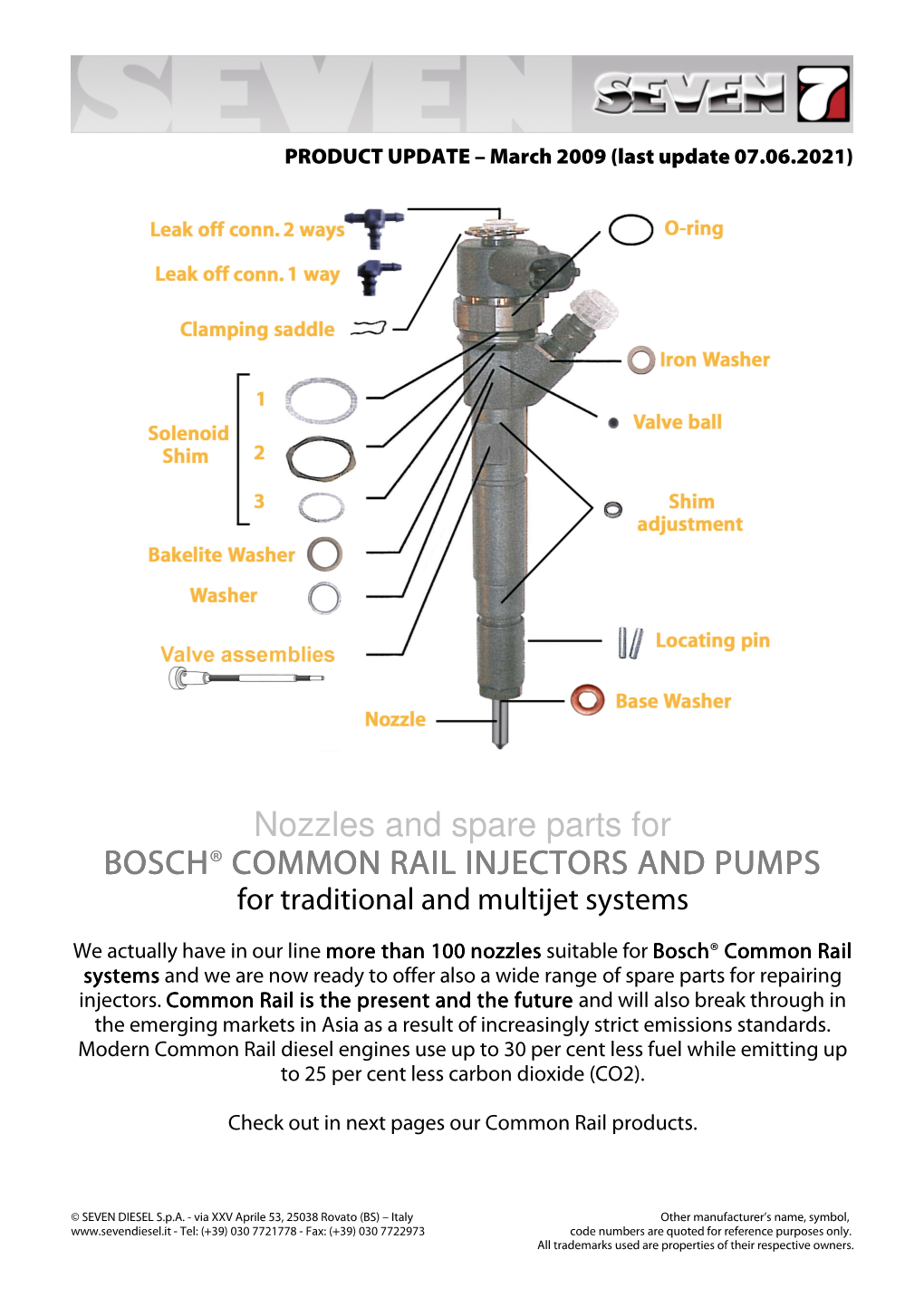 Spare Parts for Bosch Common Rail Injectors and Pumps