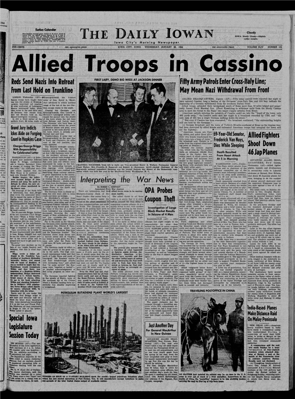 Daily Iowan (Iowa City, Iowa), 1944-01-26