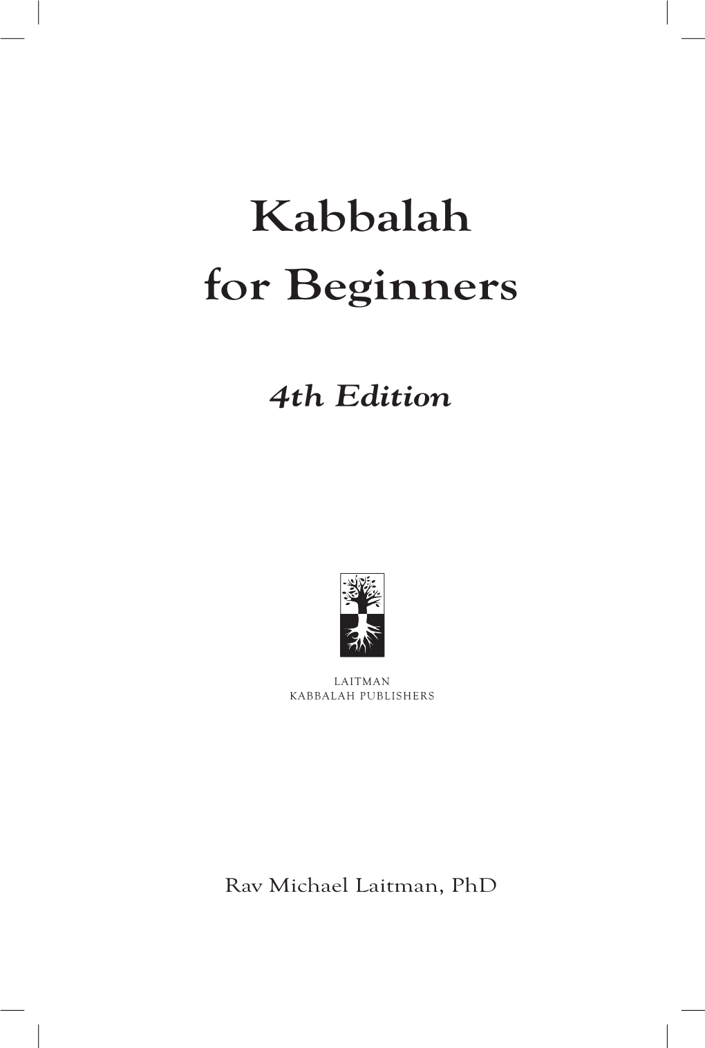 Kabbalah for Beginners