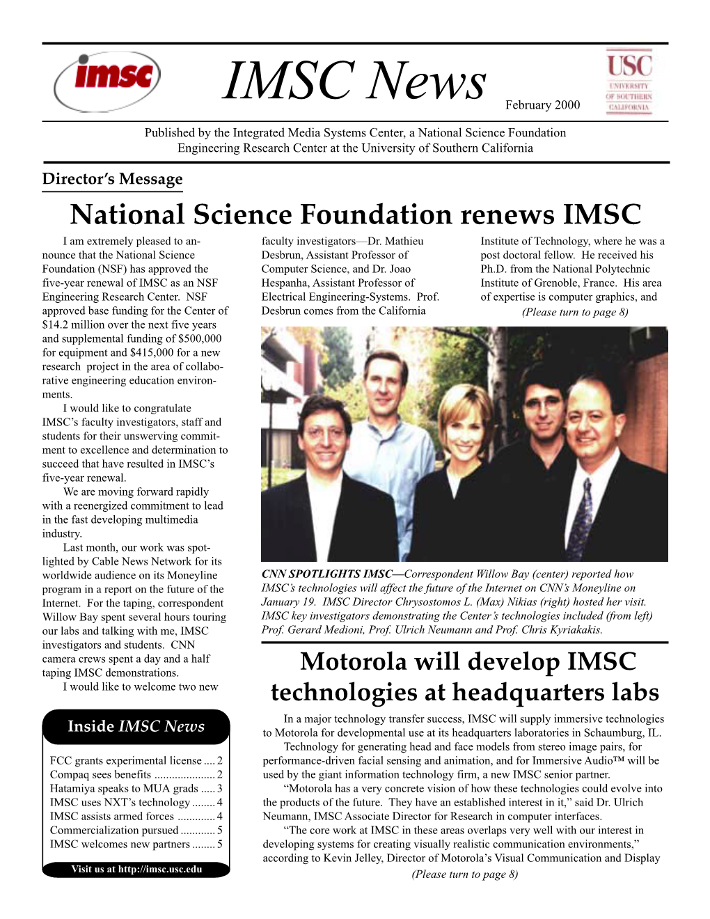 IMSC News February 2000