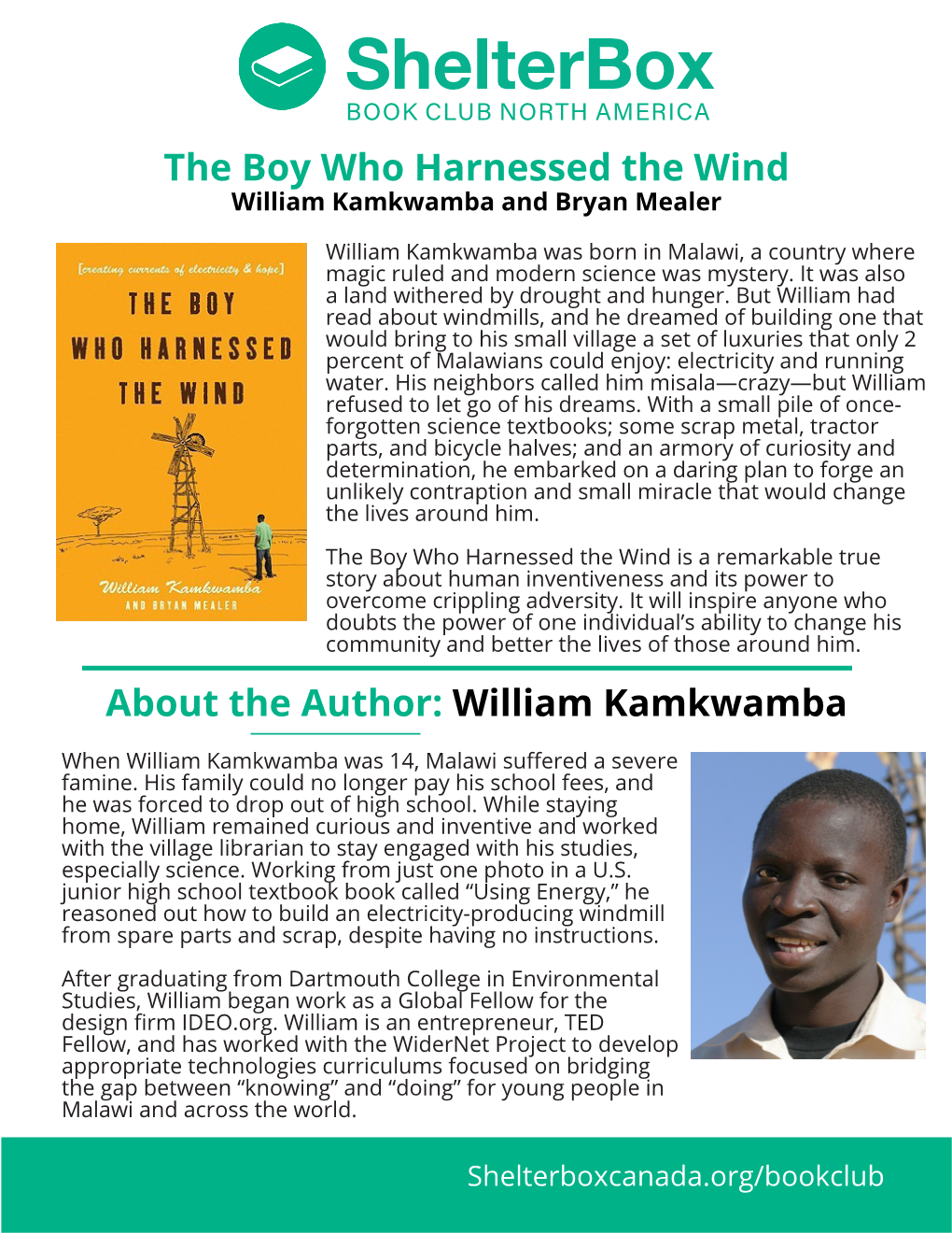 About the Author: William Kamkwamba the Boy Who Harnessed the Wind