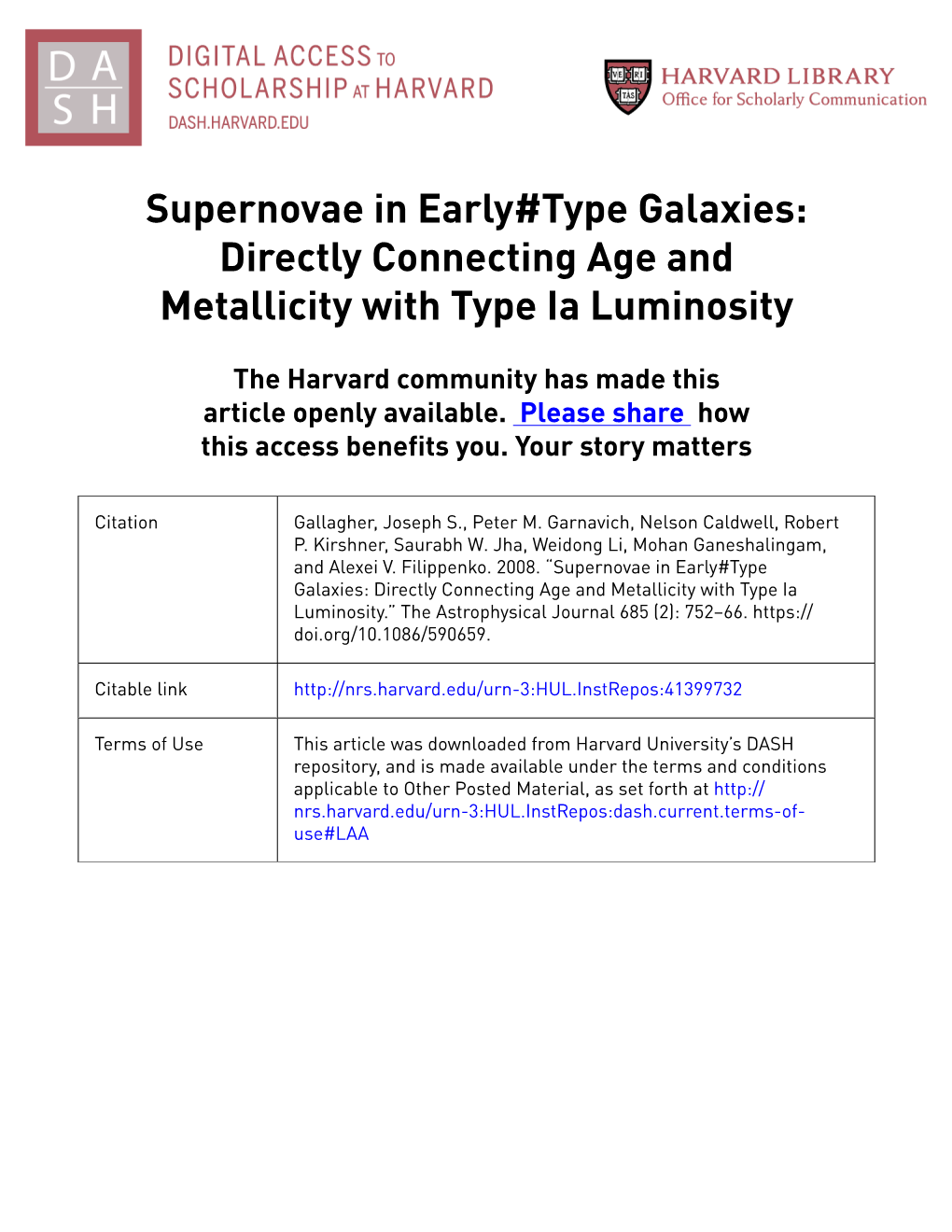 Directly Connecting Age and Metallicity with Type Ia Luminosity