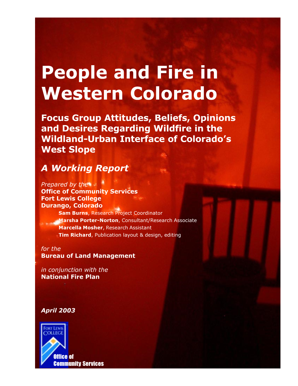 People and Fire in Western Colorado