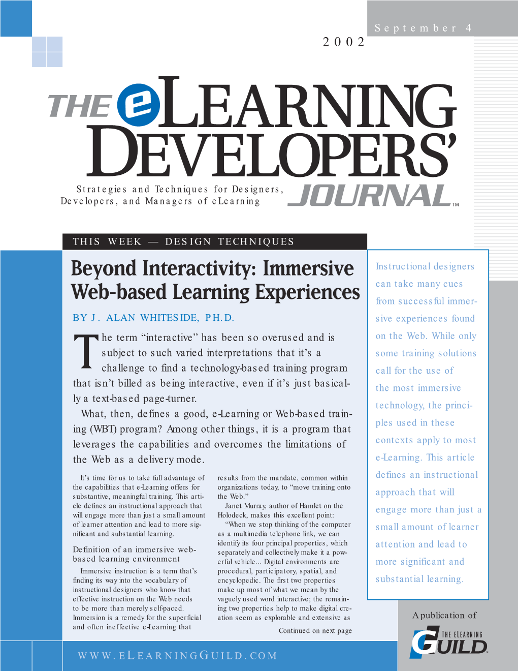 Immersive Web-Based Learning Experiences