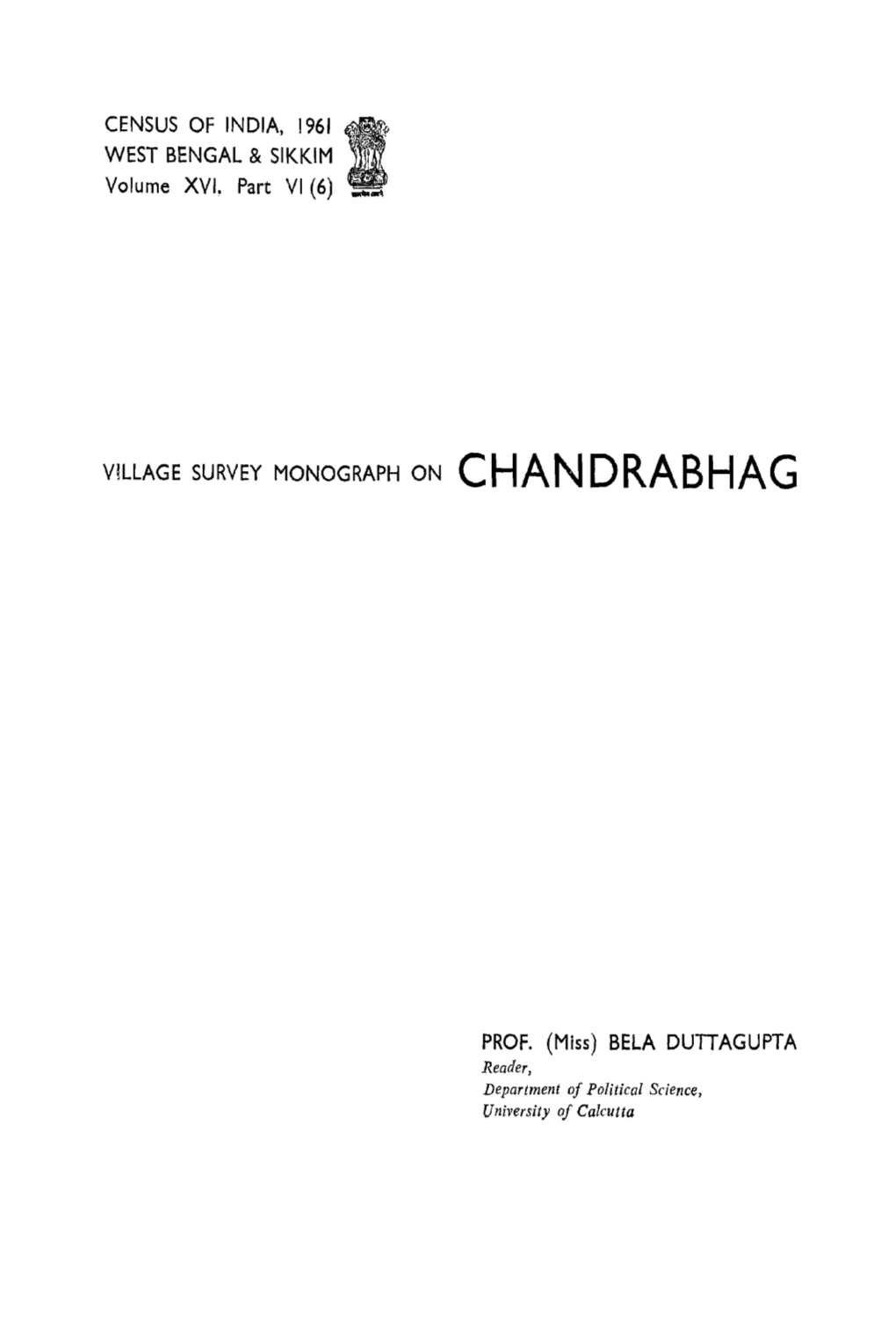 WEST BENGAL & SIKKIM Volume XVI